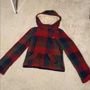 Hollister plaid jacket women’s size small